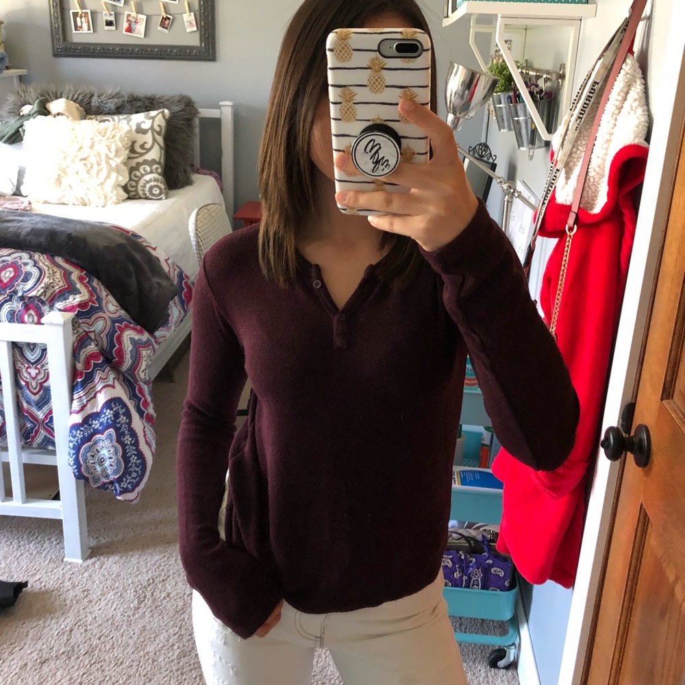 Maroon Henley